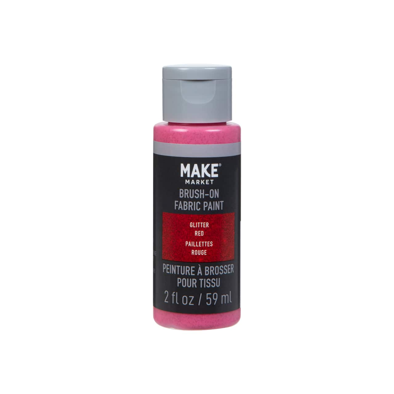 12 Pack: Glitter Brush-On Fabric Paint by Make Market®